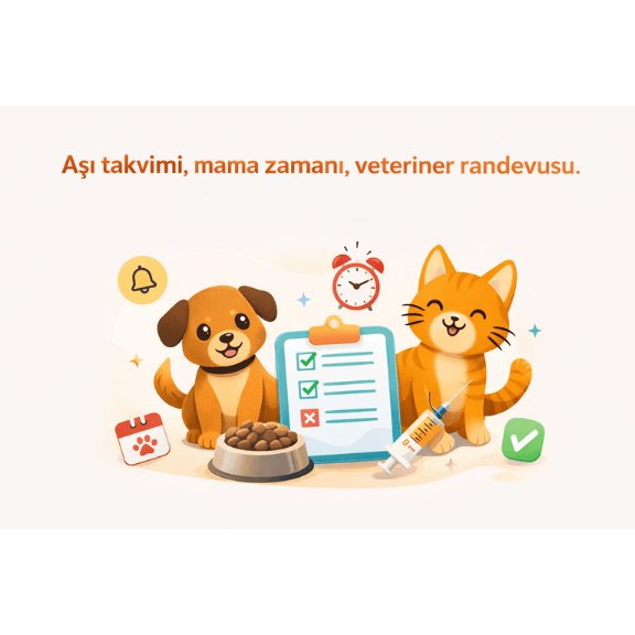 Hatırlatmalar - aşı takvimi ve veteriner randevusu bildirim ekranı